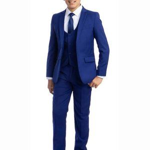 Royal Blue Perry Ellis Solid 5-Piece Suit Set